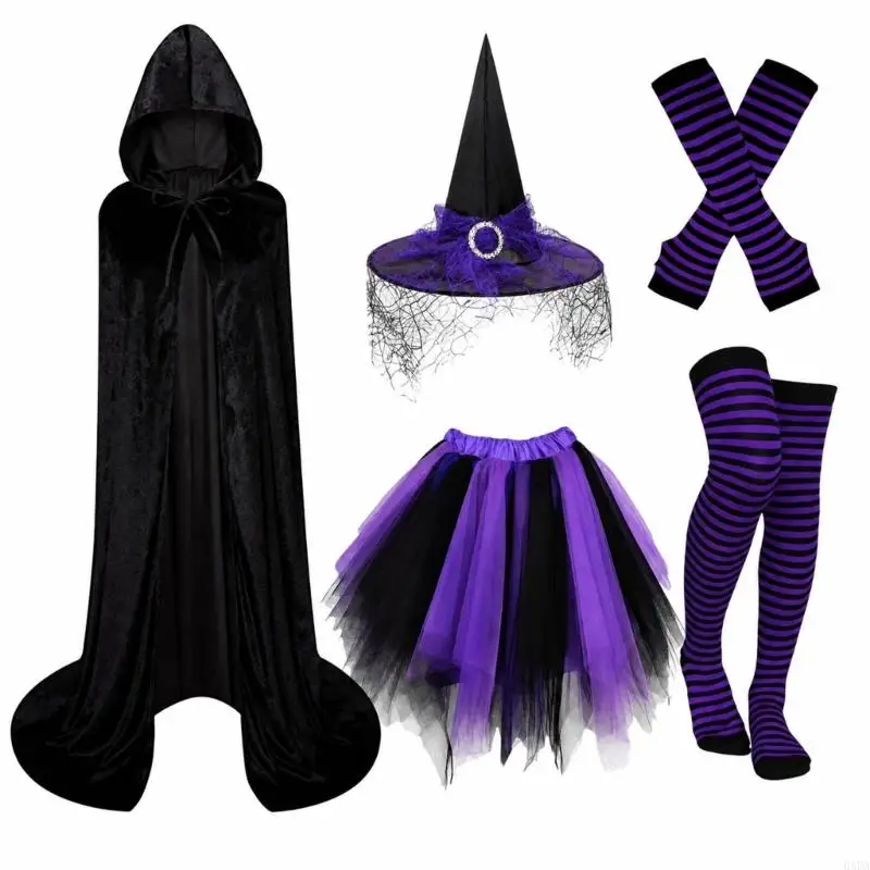 Déguisement Sorcière Complet – Cape, Chapeau et Jupe – photo 9