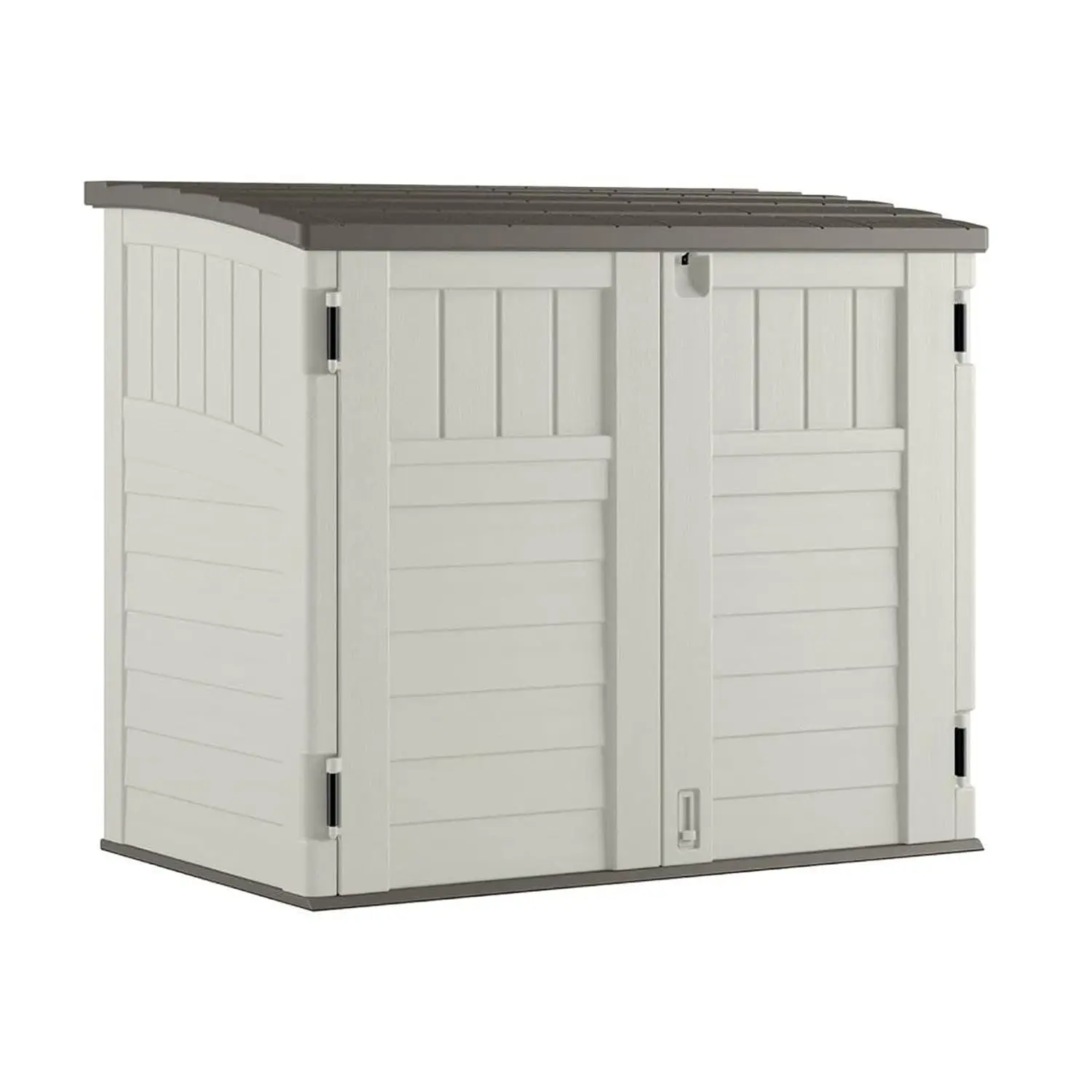 34 Cu Ft Horizontal Outdoor Storage Shed for Garbage Cans & Garden Accessories, Backyard & Patio, Vanilla, Customized - view 4