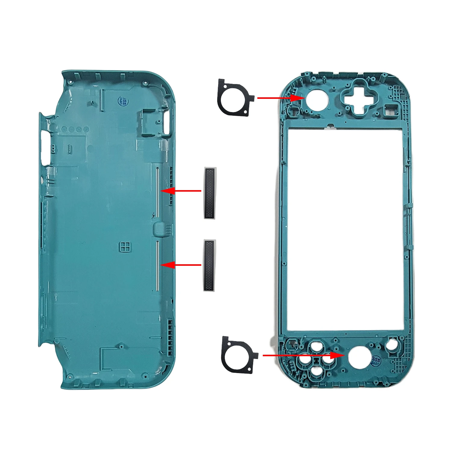 NS LITE Front Back Faceplate Cover Housing Shell Case For Nintendo Switch Lite Replacement Plastic Shell Cover Top Bottom Shell