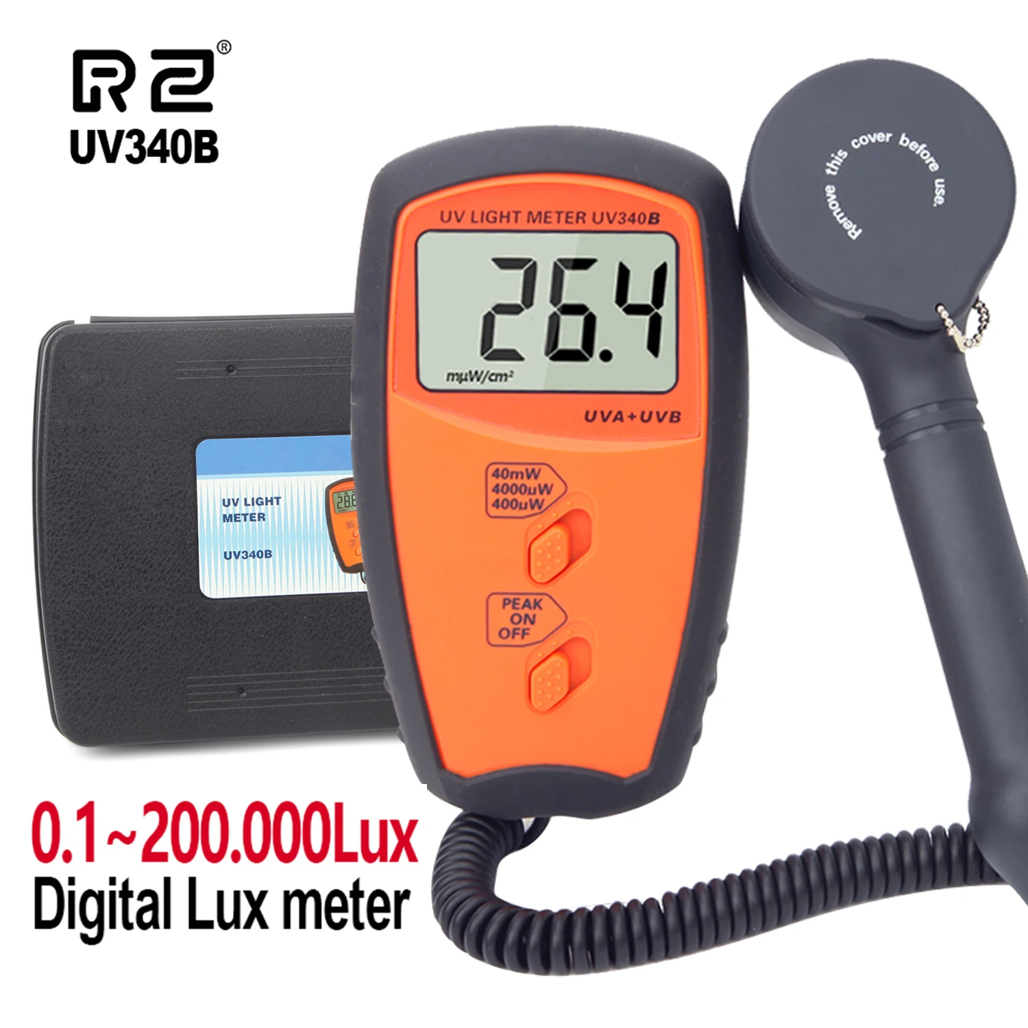 Digital UV Light Meter UVA UVB Intensity Measure Tester Luxmeter Outdoor Light Radiometes Luxmeter