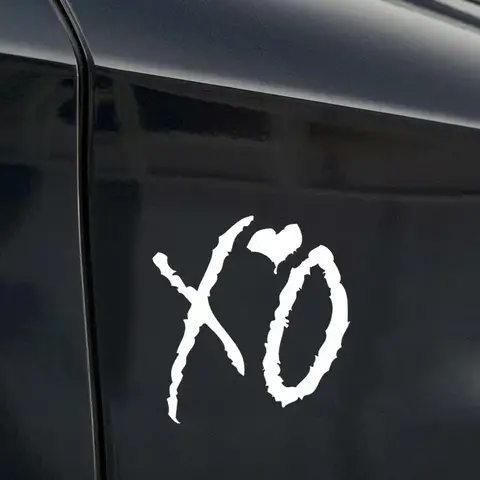 The Weeknd XO PET-klistermärke bil SUV lastbil fönster laptop väggkonst listerdekal svart silver-vit universal vattentät exteriördel 8 best sales klistermärken för lastbilar - №8