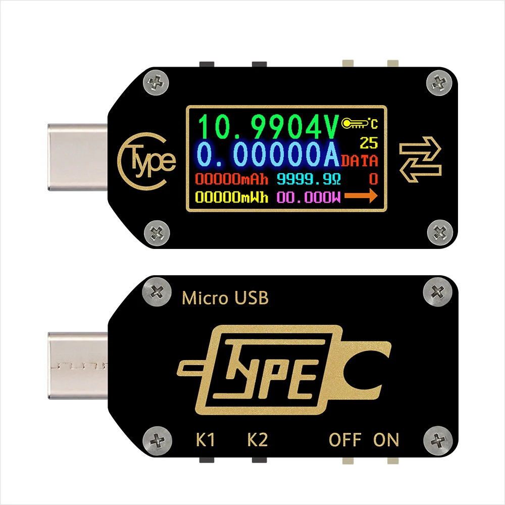 

TC66/TC66C Battery USB Tester USB-C Voltmeter Ammeter Voltage Type-C PD Trigger 2 Way Current Meter Multimeter PD Charger