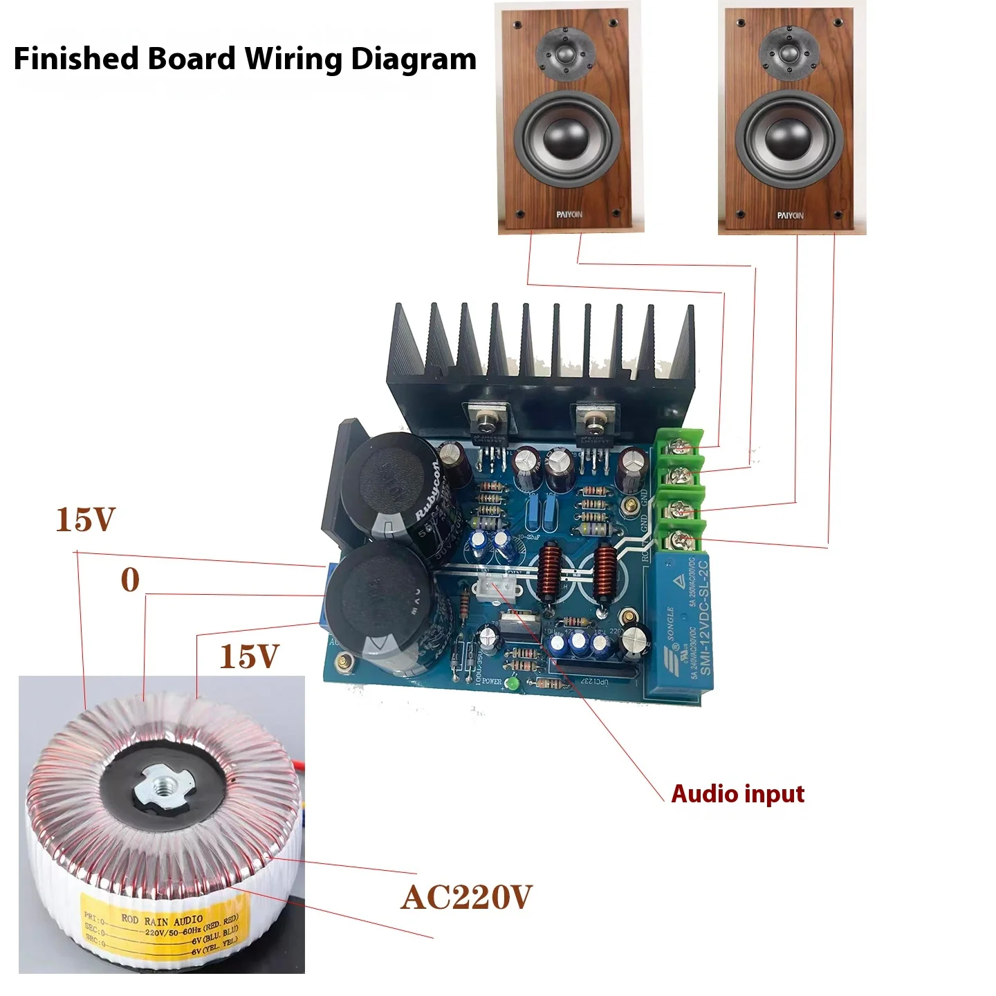 30W+30W Assembled LM1875 Amplifier Board GC Version Stereo Power Amp HiFi Audio Module with Speaker Protection Tube Sound`