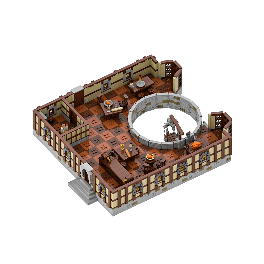 MOC – blocs de construction de modèle du portail de Yawning, jeu de société, donjons, portail de Yawning, hôtel, Architecture créative, briques, jouet cadeau