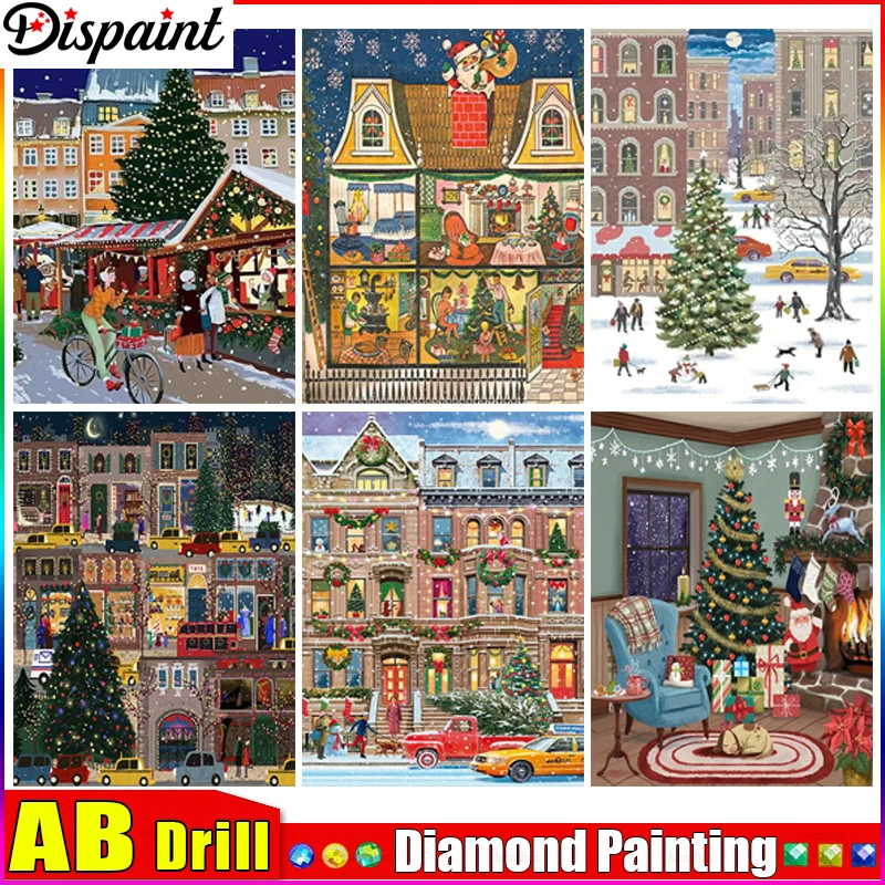 Dispaint AB Diamond Painting Full Square/Round Drill 5D DIY 