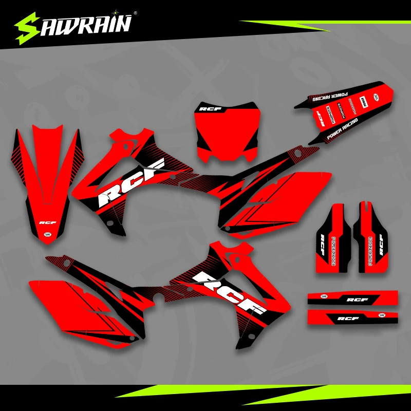 

Мотоциклетные графические фоны Sawrain, наборы наклеек для HONDA 14-17CRF250 13-16CRF450 01