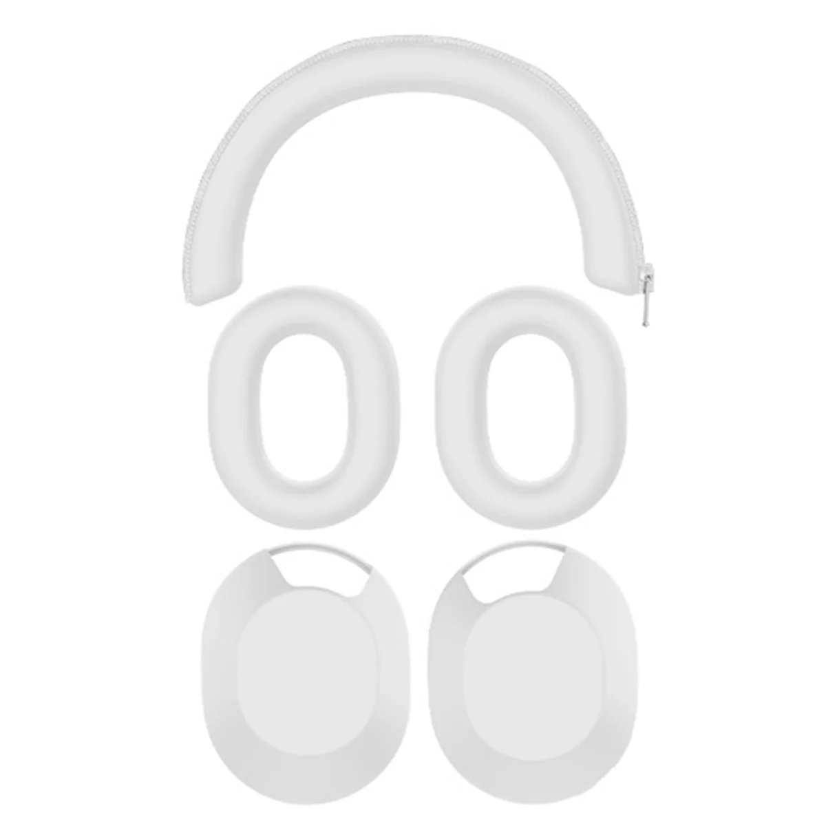 Headphone Case Headphone Protective Case Earmuff Shell Cover Headbeam Sleeve for WH-1000XM5 Headphones White