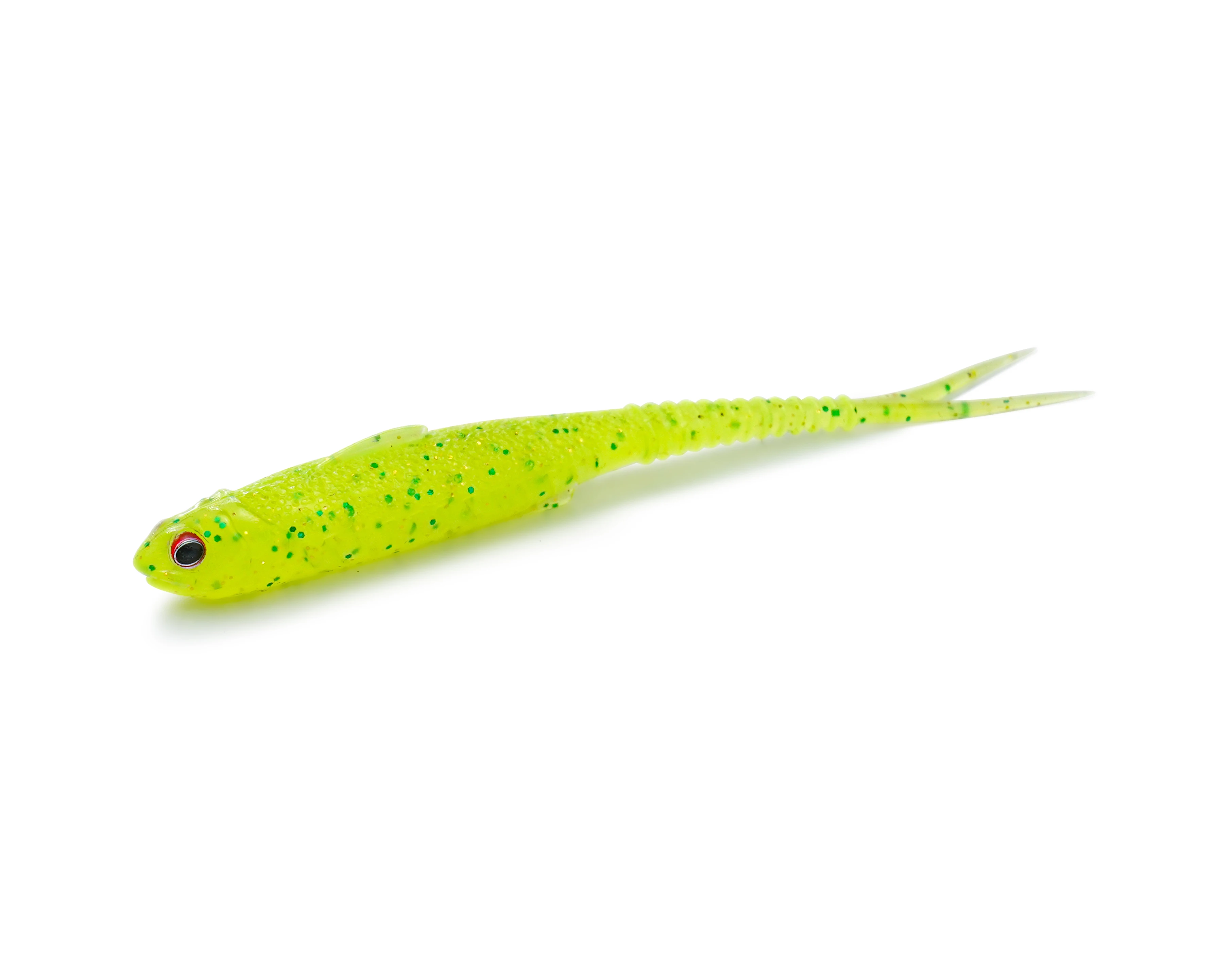 FISHANT Fork Tail Hollow Floating Soft Bait 2,5" 3,1" Realistischer Silikon-Köder mit Nachtleuchtfunktion zum Angeln von Barschen und Hechten mit Jigging-Ködern.