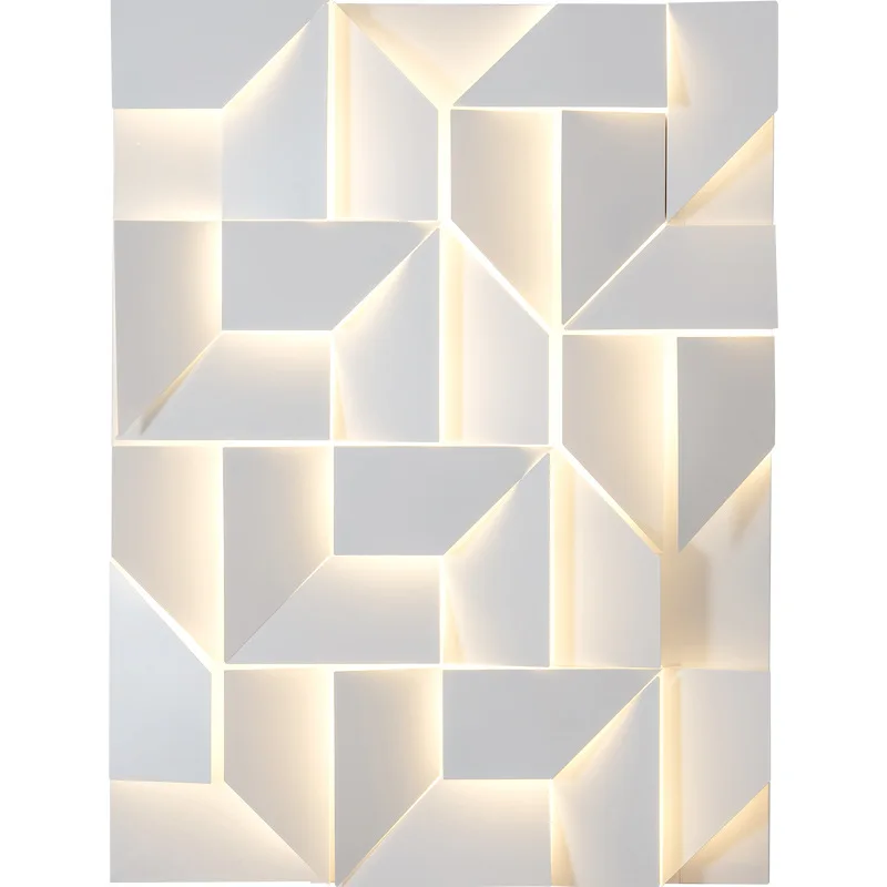 

Creative designer living room background wall art wall lamp modern simple bedroom bedside foyer entrance decorative lamp