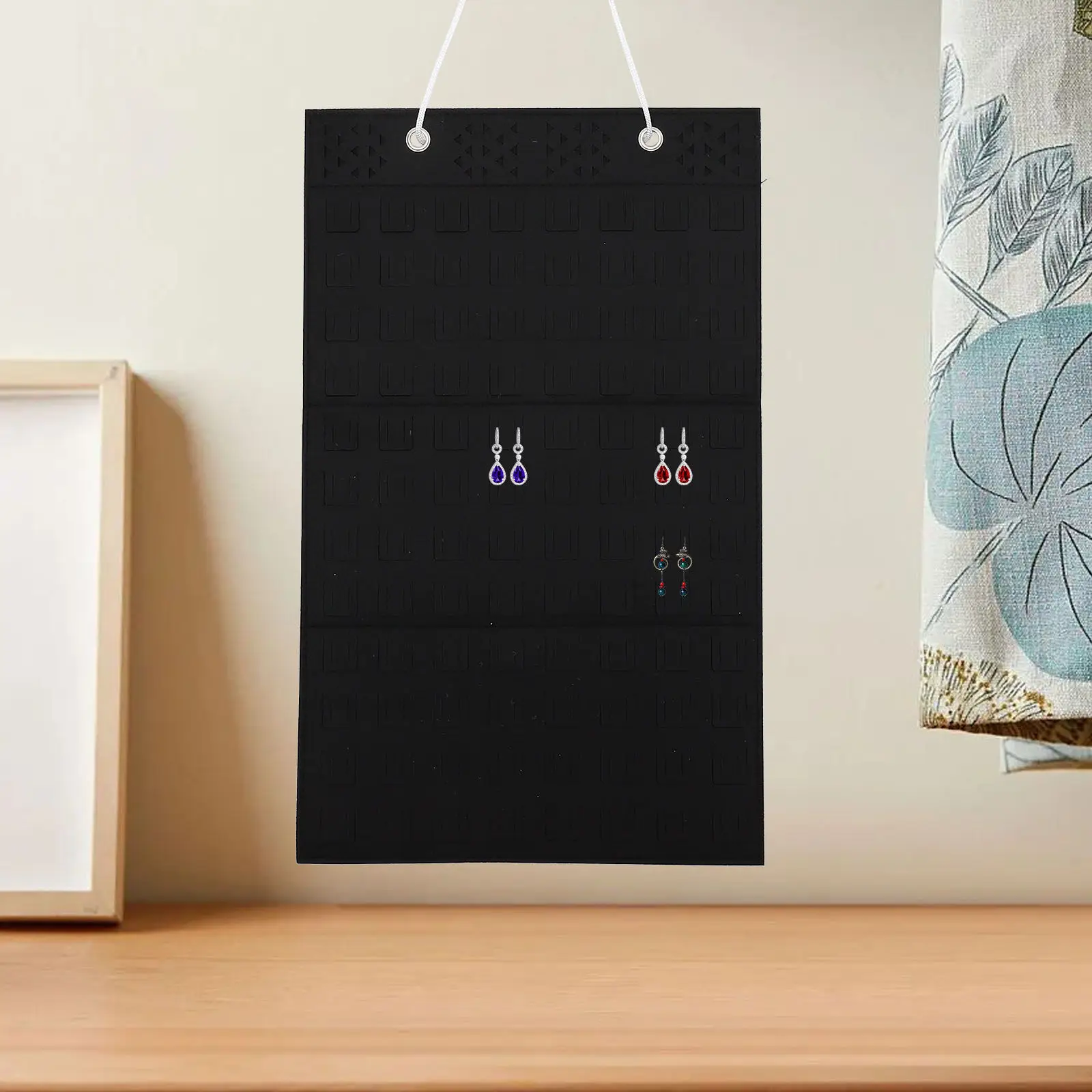 

Подвесной органайзер для украшений из фетра: сумка-держатель для хранения ожерелий, серег, браслетов, подвесная подставка для демонстрации украшений в гардеробе