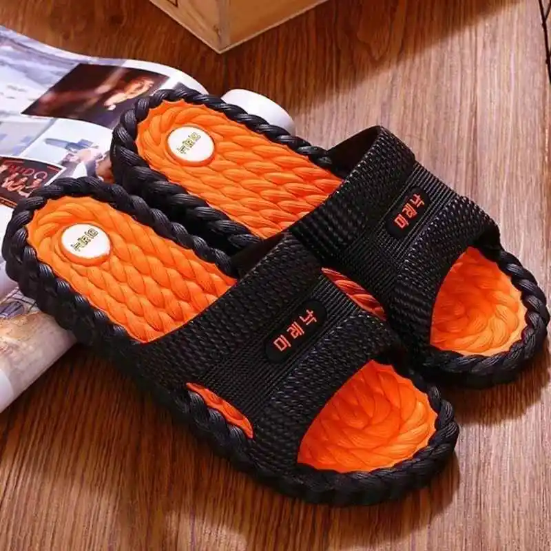 

Men's Slip-resistant Wearable Slippers Large Size Plastic Home Use Batoom Outdoor Casual oes Trendy Korean Sle Themed