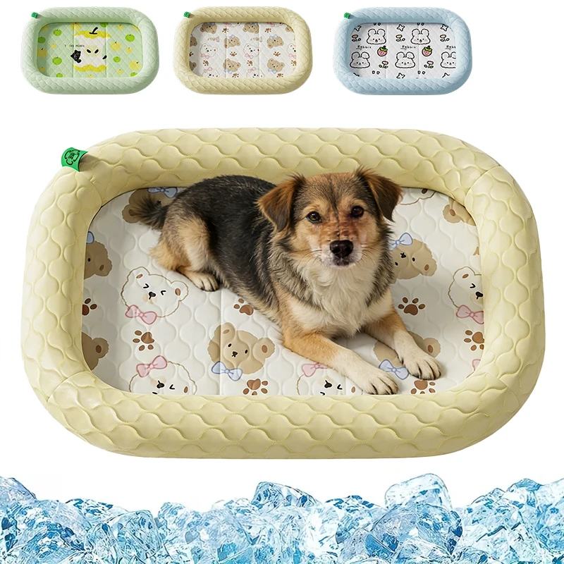 

New Pet Cooling Mat Self-Cooling Pad for Dog Cat,Large Dog Cooling Mat Washable,Summer Sleeping Bed for Indoor/Outdoor여름 애완동물 매트