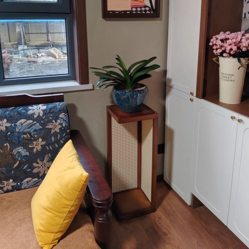 

Подставка для растений из натурального дерева, напольный держатель для цветочных горшков для гостиной, модель ТВ-шкафа, приставной столик, современная стойка для цветов