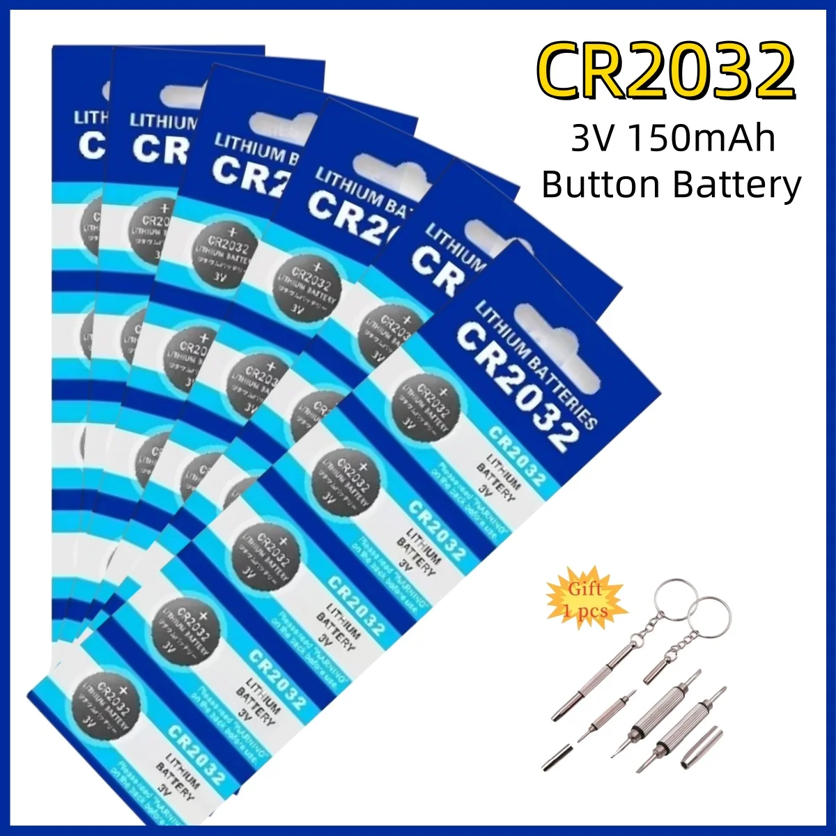 

New 5~30PCS CR2032 Battery 3V 150mAh Button Battery Non-Rechargeable Coin Cell Lithium Battery for Watch Tablets Calculator