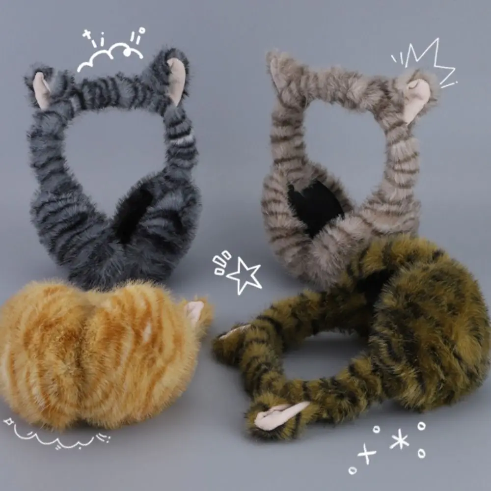 Cache-oreilles en peluche à motif de chat pour femme, cache-oreilles coupe-vent, cache-oreilles de cyclisme réglable, cadeau d'anniversaire, plus chaud, mode automne et hiver