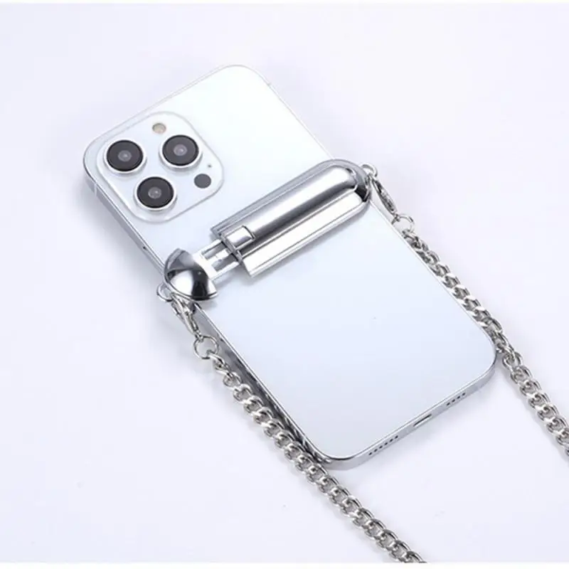 Diagonal Span Practical Simple Fashion Silver Creativity Accessories Pendant Portable Mobile Phone Peripherals Phone Back Clip