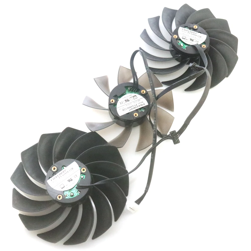 PVA080E12R 88mm 75mm DC12V 0.50A 4Pin For COLORFUL iGame RTX3060 3060ti 3070 3080 3090 Advanced Graphics Card Cooling Fan