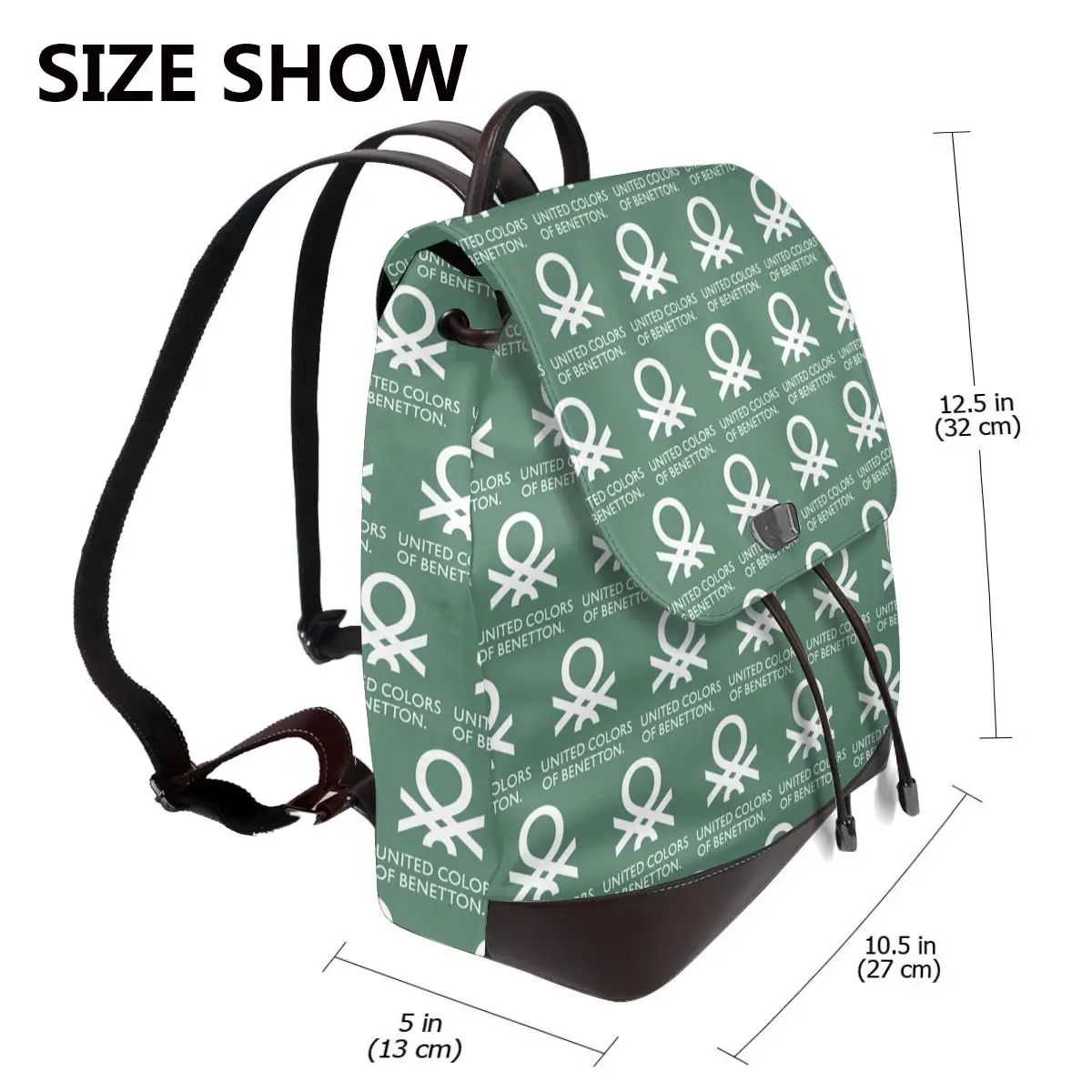 United Colors Of Benetton Bookbag School Student Bags Hiking Travel Daypack for Women Fashion Derma Backpack view 2