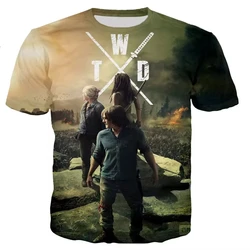 Horror TV Series Walking Dead 3D Printed Men's T-Shirts Casual Short Sleeve Oversized Streetwear Slim Tee Tops Unisex Clothing