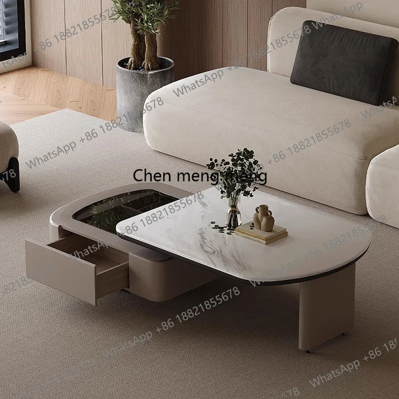 Cheap Living Room Coffee Table Modern Wood Decoration Bedroom Side Table Storage Transform Mesas Bajas Lounge Suite Furniture