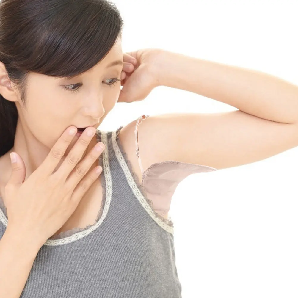 

2Pairs Cotton Sweat Pads Underarm Sweat Absorption Sticker Anti Sweating Cushion for Men Women Keeps Shirts Dry Odor Free in Hot