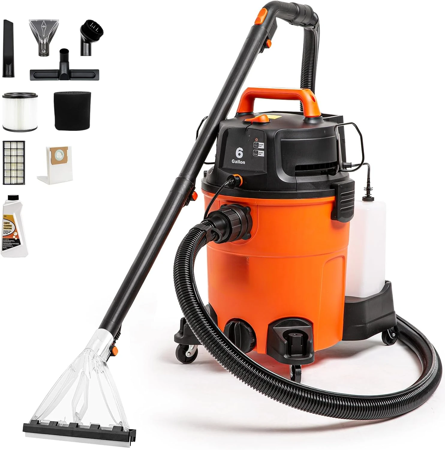 Armor All VK609PFR 0901 6 Gal 5.5 Peak HP Wet/Dry Shop Vac Multi-Purpose Upholstery Carpet Cleaner