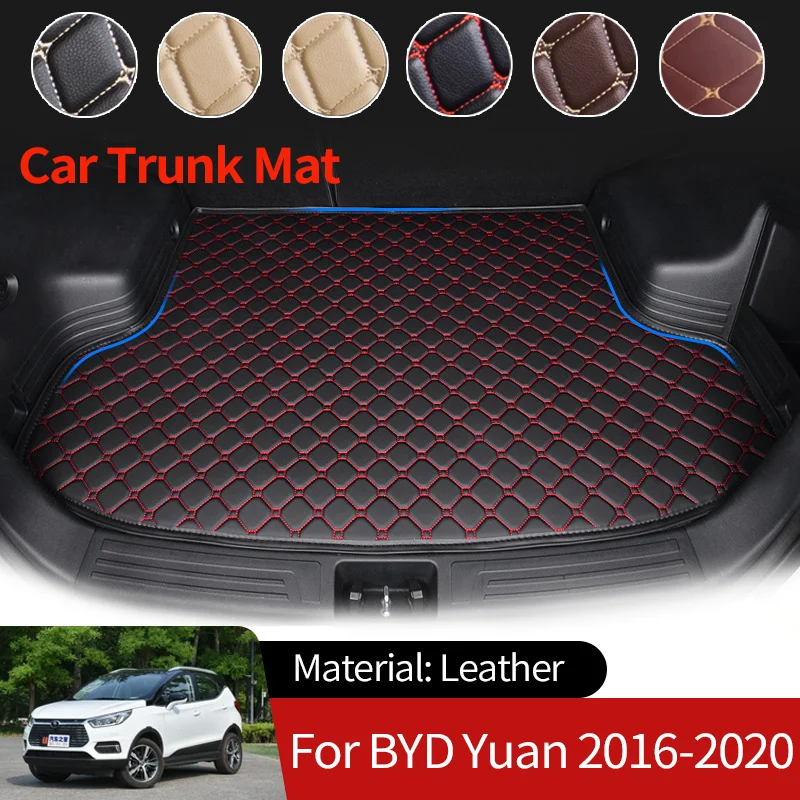 

Auto Boot Liner Cargo Leather Rear Trunk Mats Luggage FLoor Tray Waterproof Carpet Accessories for BYD Yuan S1 S2 2016~2020 2019