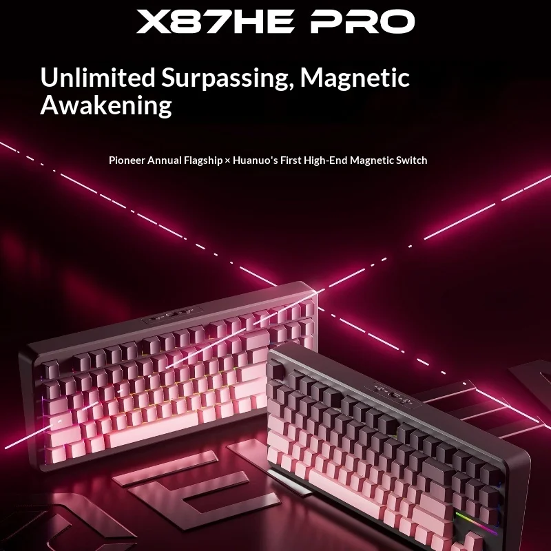 Eweadn X87he Pro Magnetic Axis Mechanical Keyboard Wired Custom Argb Backlight 500hz Esports Gaming For Desktop Pc Gamers