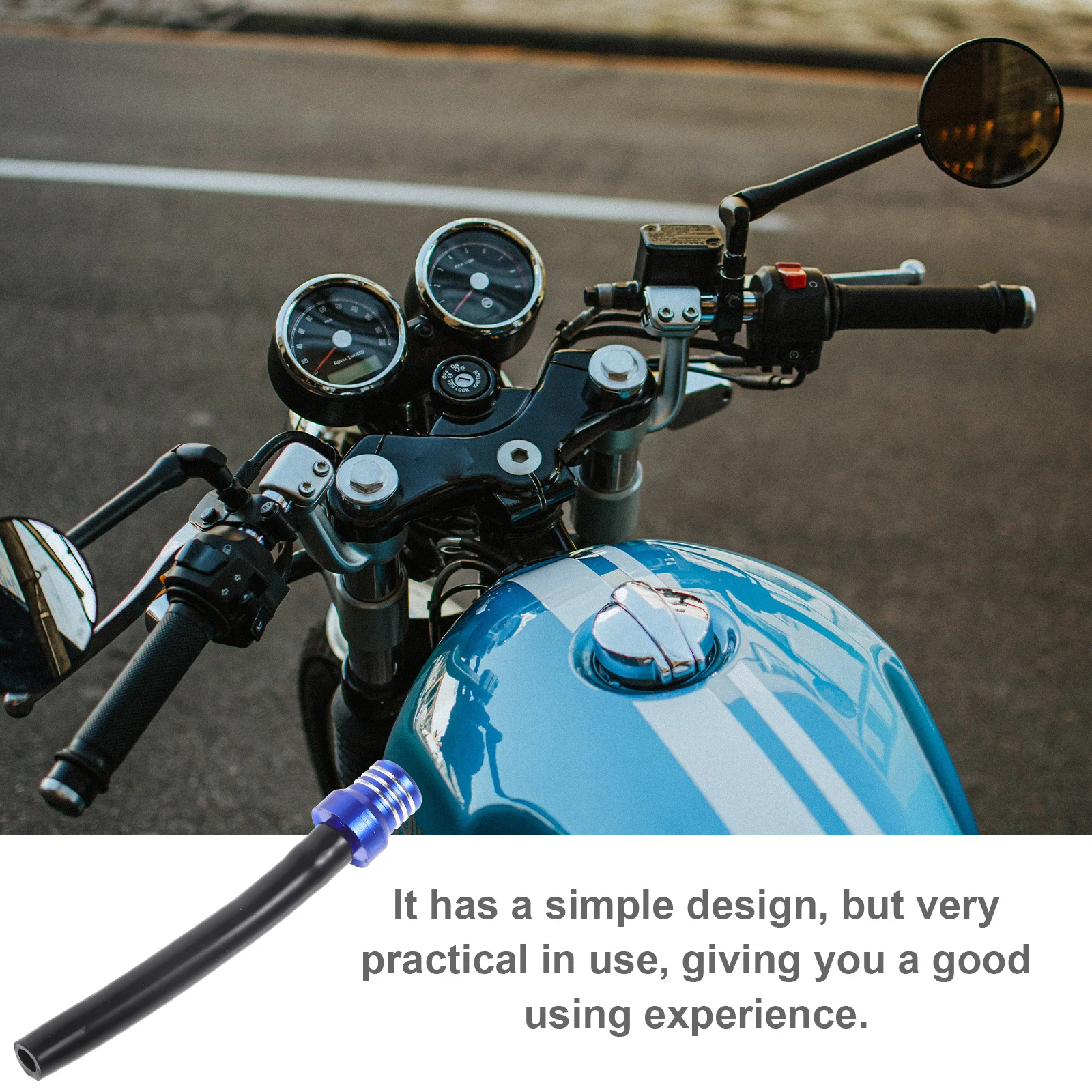 

Motorcycle Gas Fuel Cap Vent Tube One-Way Valve Secure Fuel Tank Hose Motorbike Replacement Accessory Atv Parts