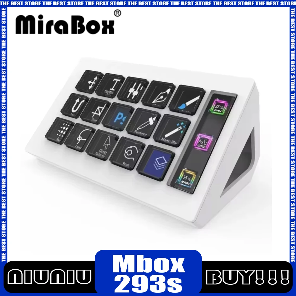 Mirabox-Mbox293s Teclado com fio, Conexão personalizada, eletrostática capacitiva, teclas de atalho personalizáveis, PC Presentes