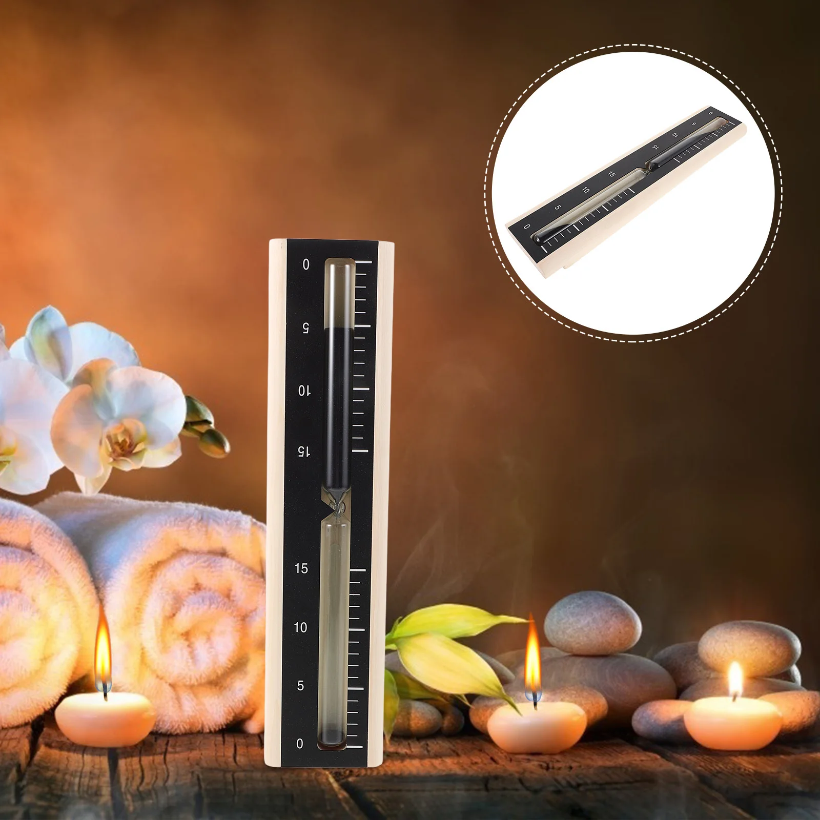 

Sauna Sand Timer Hourglass Natural Wood Heat Resistant Portable Compact For Home Room Bath Accessory