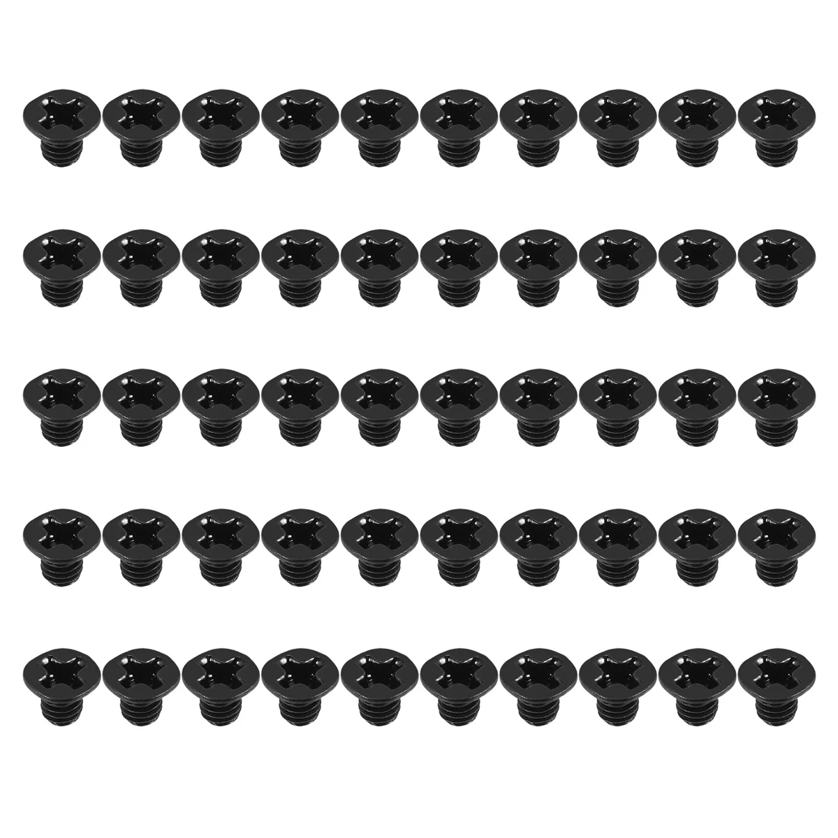 50 Pcs M3x4mm Screws Replacement Black for Laptop Hard Drive