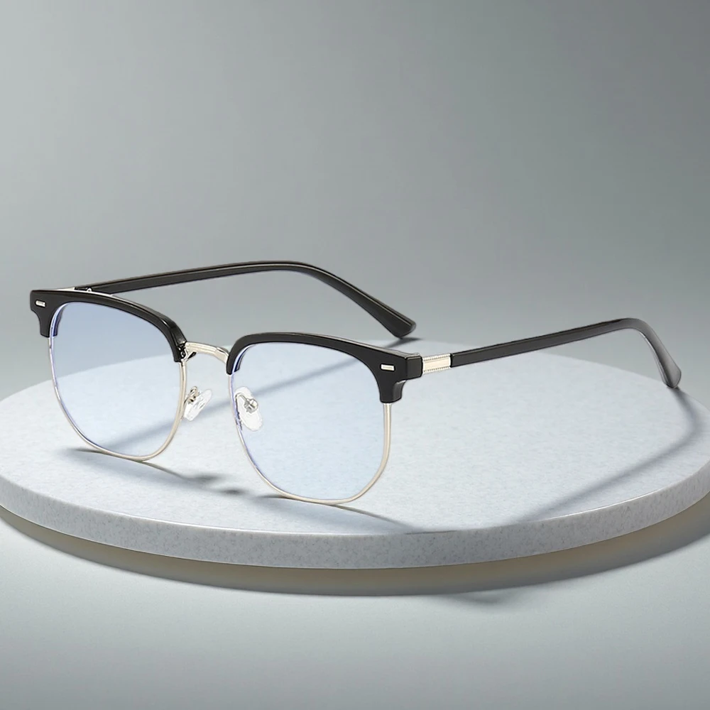 Leichte Augenbrauen-Anti-Blaulicht-Brille für Herren und Damen, klassische blaue Licht-blockierende Brille, modische Computer-Brille