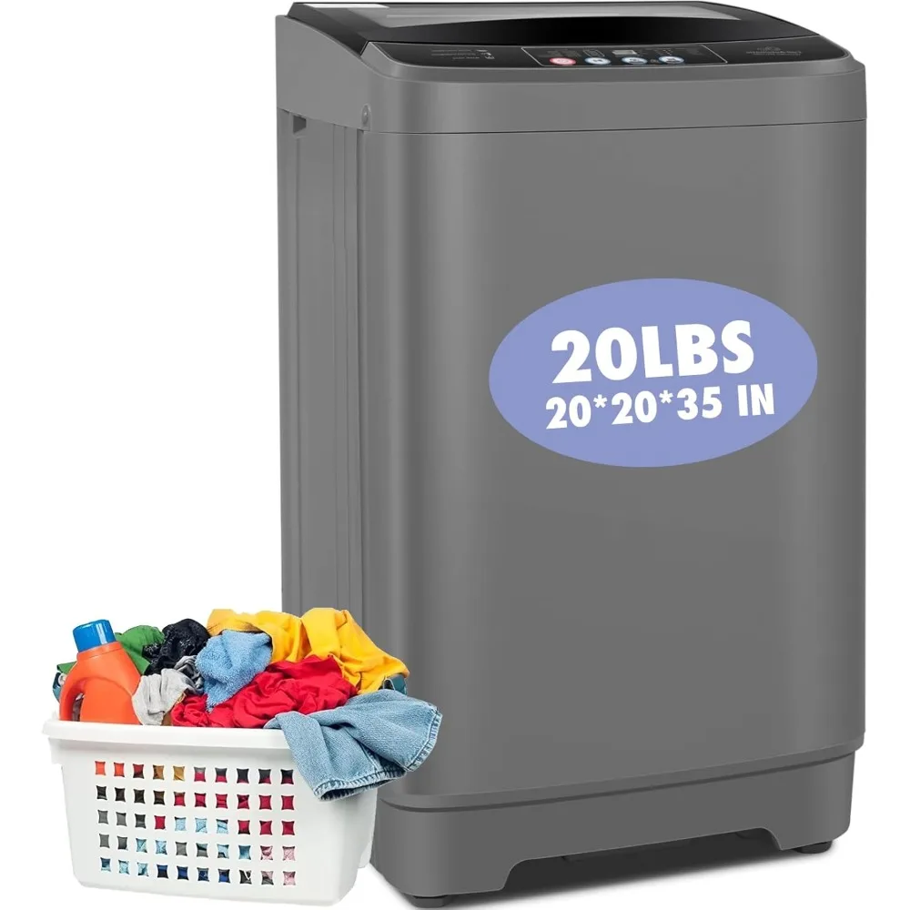 

Portable Washing Machine, 20Lbs Capacity Full-Automatic Portable Washer Machine, 2.8Cu.ft Washer and Dryer Combo