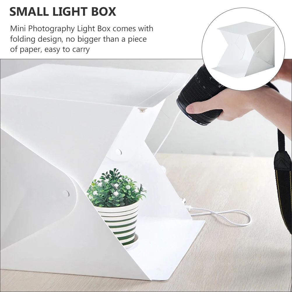 

1Set Foldable Portable Mini Photography Tent Light Box LED Photo Cube for Smartphone Product Shooting and Background Photography