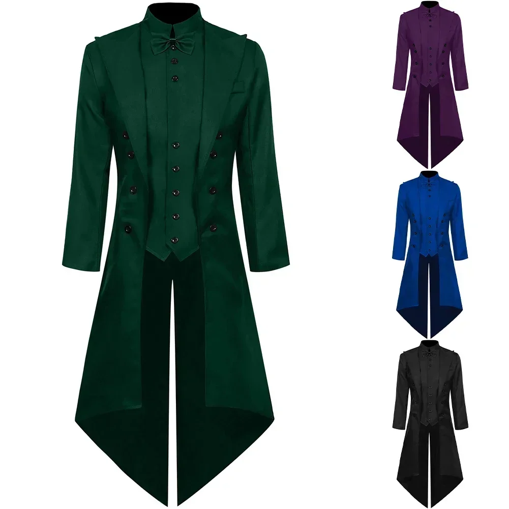 Slight Stretch Men's Tailcoat Solid Color Spring Summer Vacation Autumn Casual Daily Holiday Lapel Long Sleeve