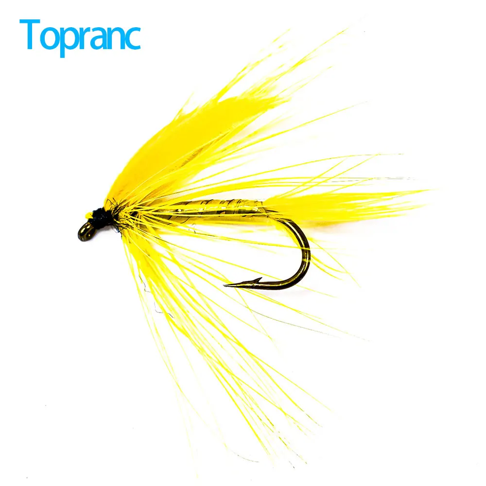 Topranc 12Pcs/Set Insects Flies Fly Fishing Lures Dry Flies Mayfly Trout Hand Made Baits Hook Perfect Decoy