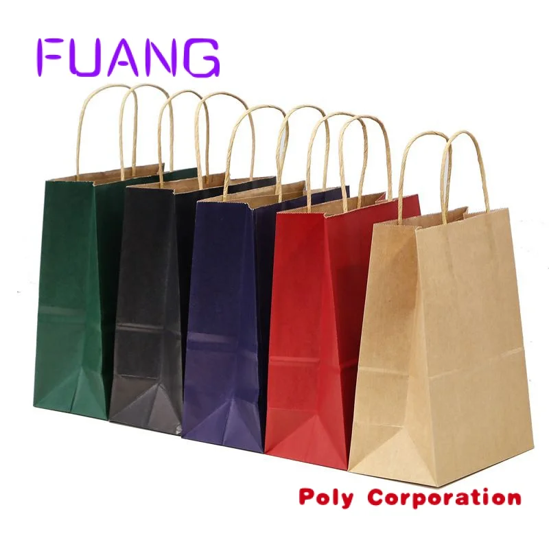 

Custom Paper Bag Thicken Kraft Paper Handbag Catering Takeaway Packing Bag Clothing Spot kraft paper shopping bag with your own