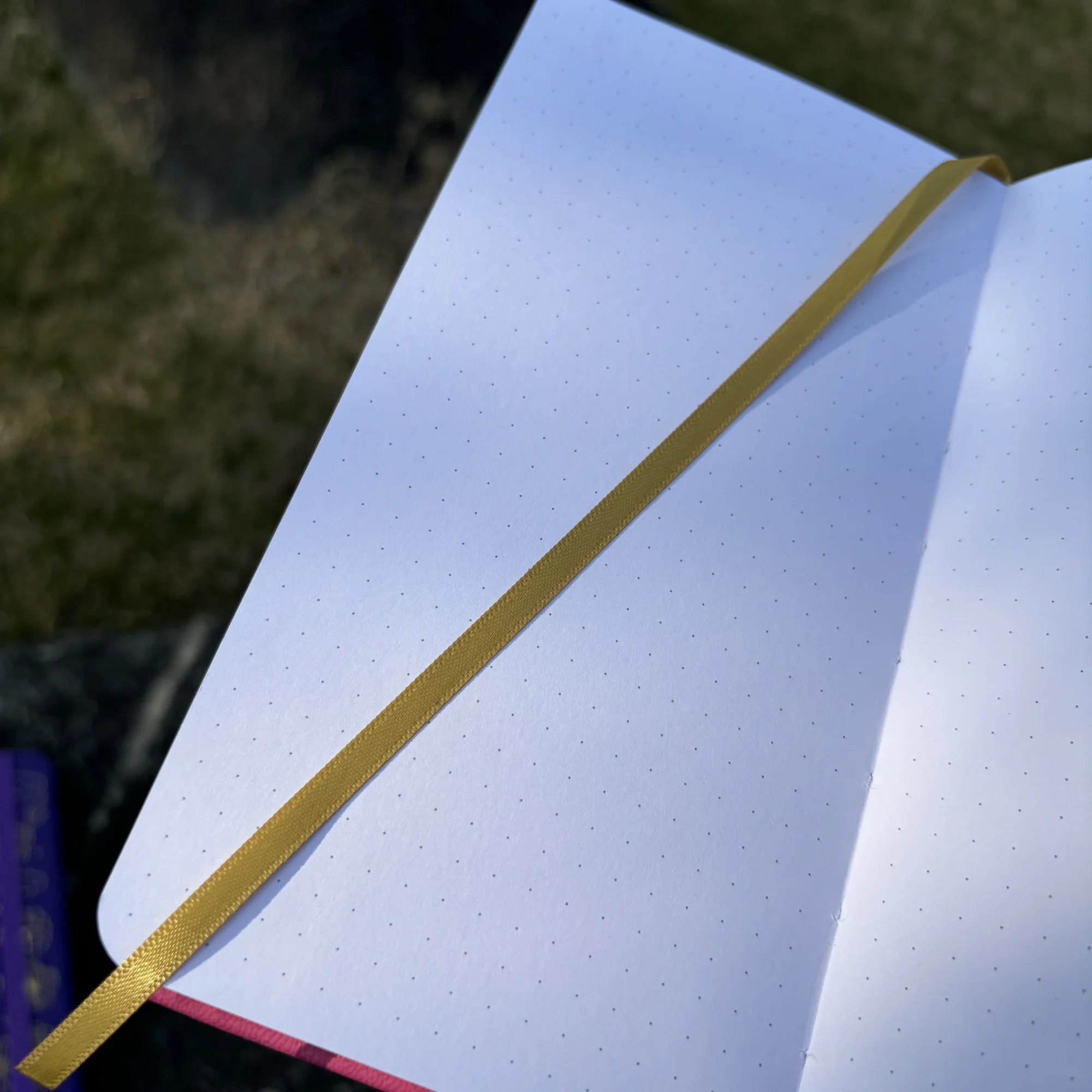 BUKE Bujo B6 Dotted Journal Dot Grid-Notizbuch, Taschenformat und 180 g/m2 Bambuspapier, 80 Seiten mit Schmetterling und Blüte – Detail 6