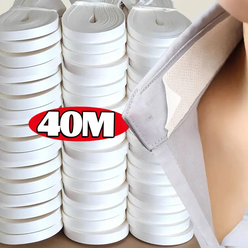 8/80M Cappello Colletto della camicia Anti-sporco Grime Protector Adesivo di fissaggio Nastro monouso autoadesivo Nastro assorbente del sudore arrotolato