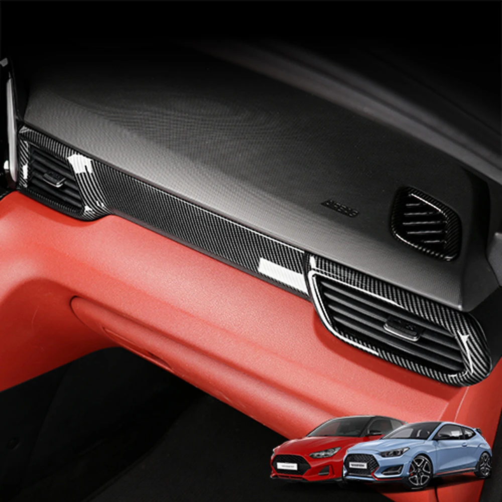 

For Hyundai Veloster JS 2019-2022 Center Console Decorative Frame Strip Central Control Front Side Air Outlet Cover