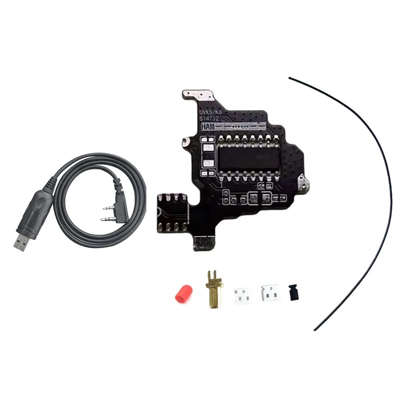 For Quansheng K5/K6 SI4732 Module+USB Programming Cable Shortwave Intercom Modification Module Dual Antenna Solution