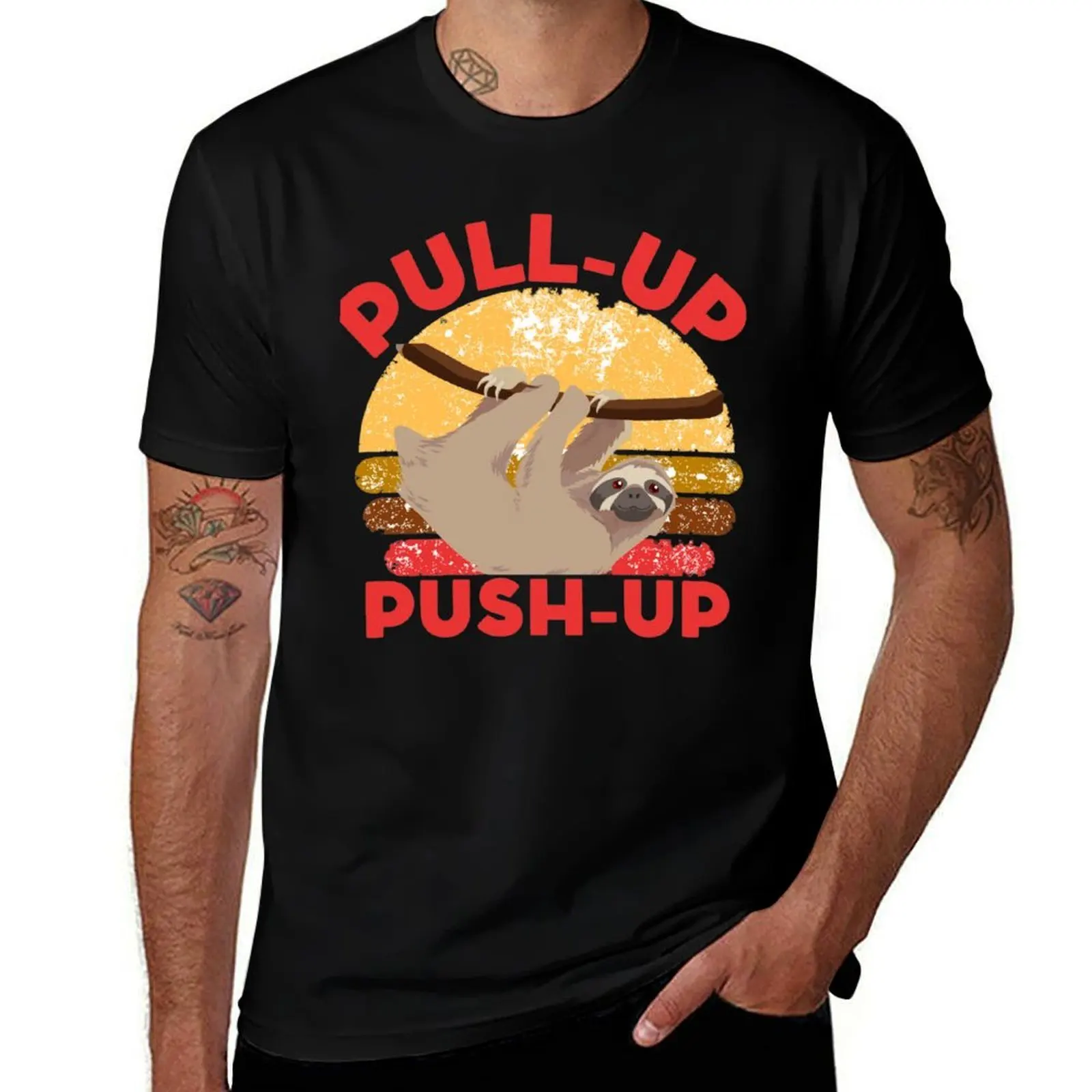 Camiseta divertida de Crossfit con estampado de Pull-up Push-up AMRAP, camisetas para hombre, camisetas gráficas, camiseta con estampado personalizado