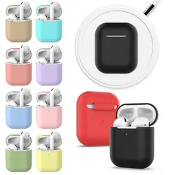 1PC Anti lost Slim Ultra Thin Silicone Case Cover Protective Skin Wireless Earphones Pouch Sleeve Protector For Airpods 2