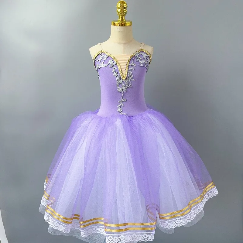 Vestido de Ballet para Niñas, Traje de Danza, Ropa de Bailarina, Vestuario de Ballet para Actuaciones, Vestidos de Moda para Ballet, Nuevo