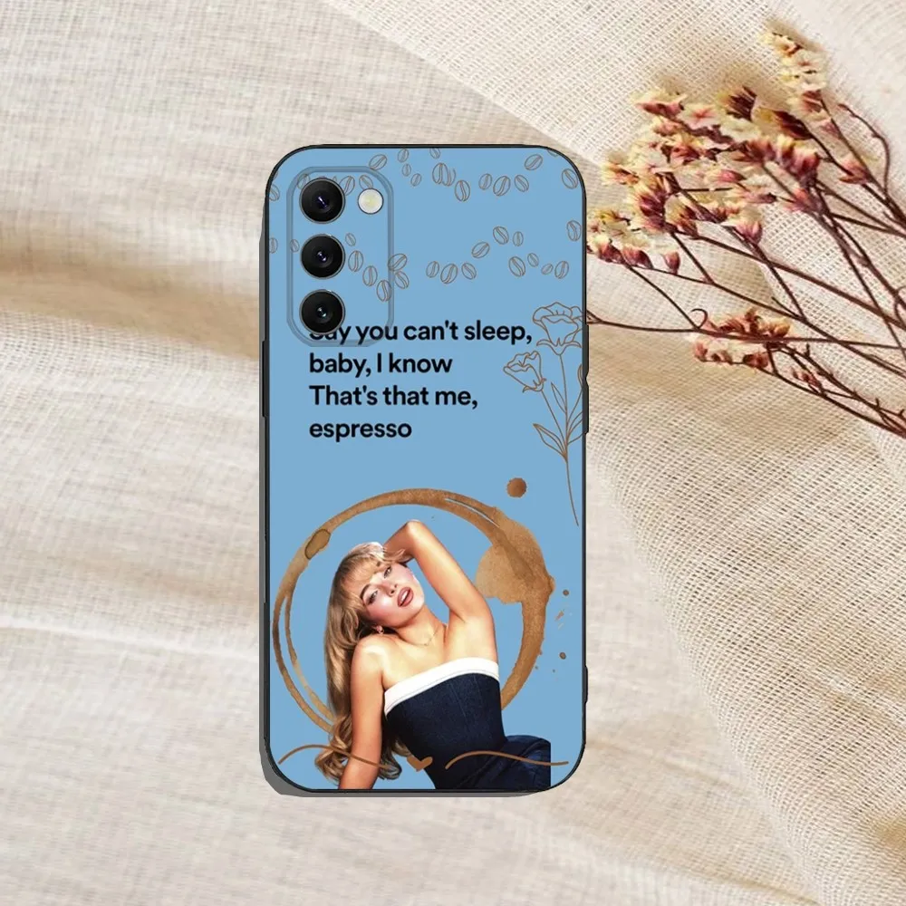 Singer Sabrina C-Carpenter Phone Case For Samsung Galaxy A13,A21s,A22,A31,A32,A52,A53,A71,A80,A91 Soft Black Cover