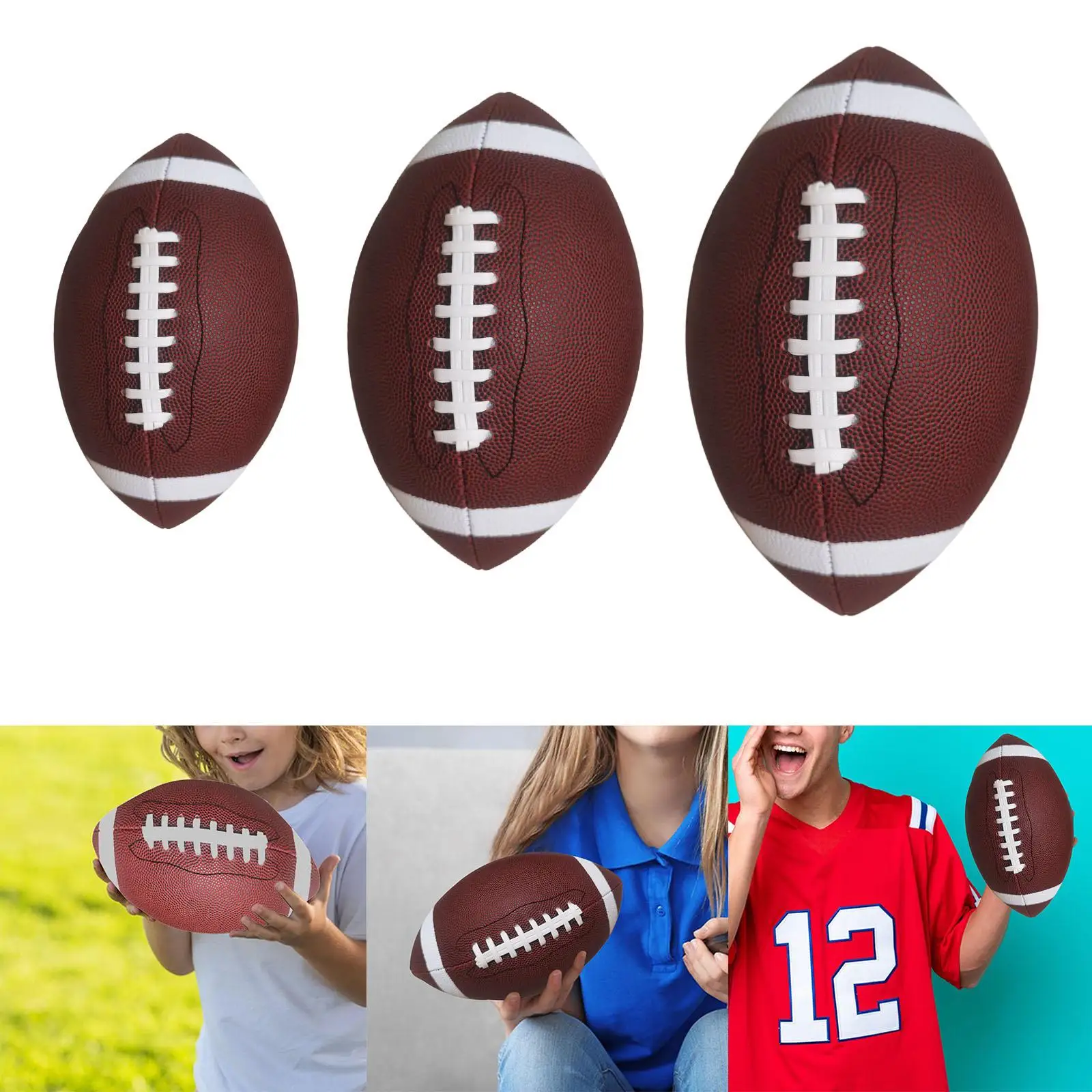 Football americano Football ufficiale allenamento portatile comodo pallone da competizione Standard pallone da Rugby per giochi sport Indoor