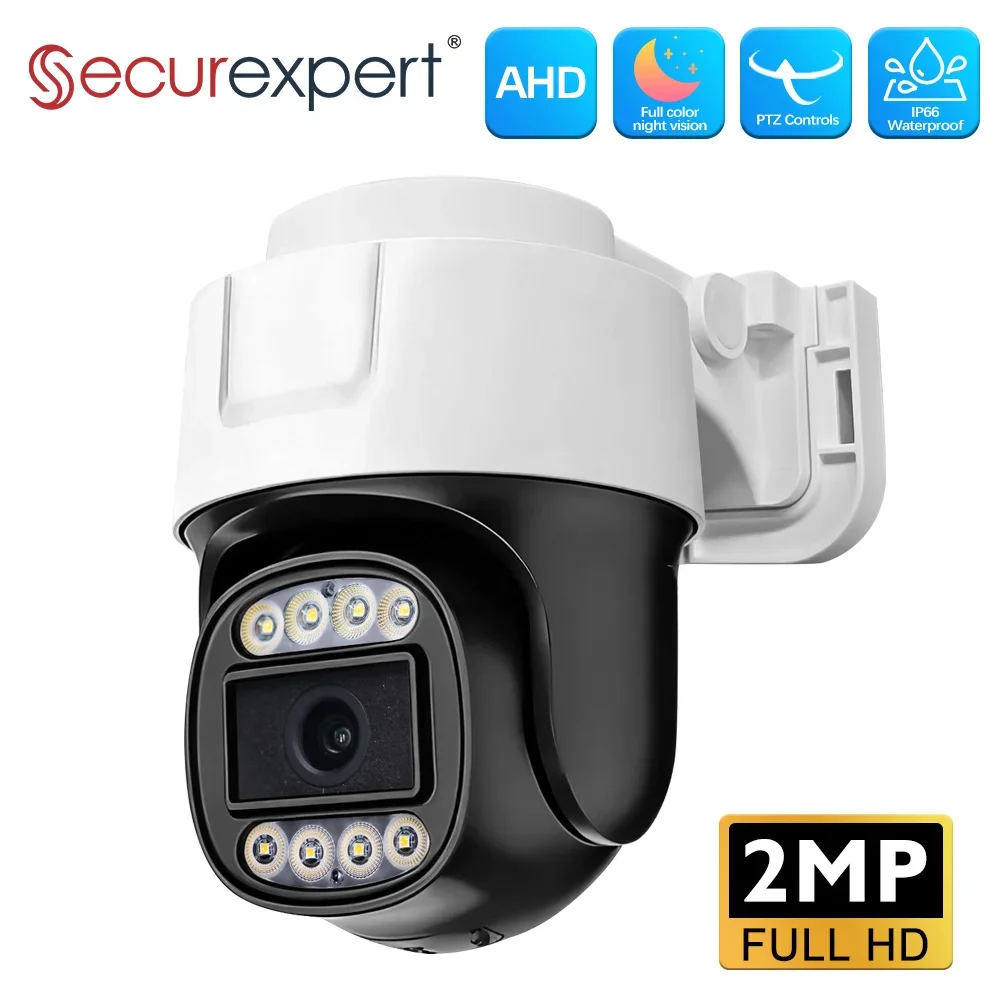 Outdoor 2MP AHD PTZ Camera Full-Color Night Vision UTC Coaxial BNC Audio Coax PTZ Control TVI CVI 4in1 Analog Security Cameras