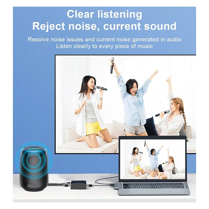 

XLR Audio Isolator Professional Audio Noise Filter 2-Way Passive Audio Isolator Accessories Live