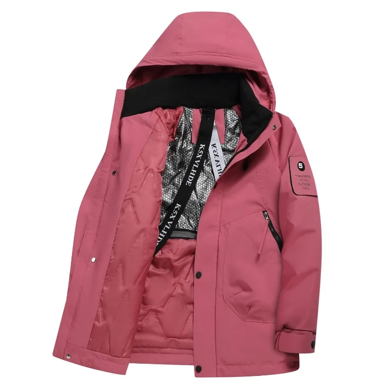 سترة حرارية من الجرافين للأزواج سترة شتوية مقاومة للماء والرياح سميكة مبطنة بالقطن سترة كاجوال للرجال في الهواء الطلق